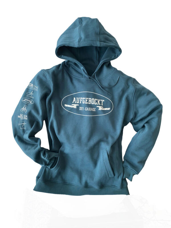 Aufgebockt Merchandise Hoodie DIY Werkstatt Öschelbronn