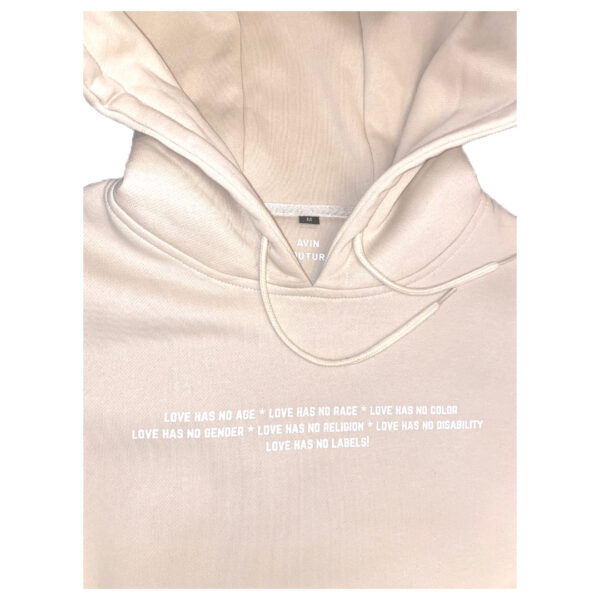 Love is Art Hoodie Detail Front