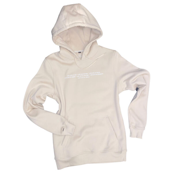 Love is Art Hoodie Druck vorne